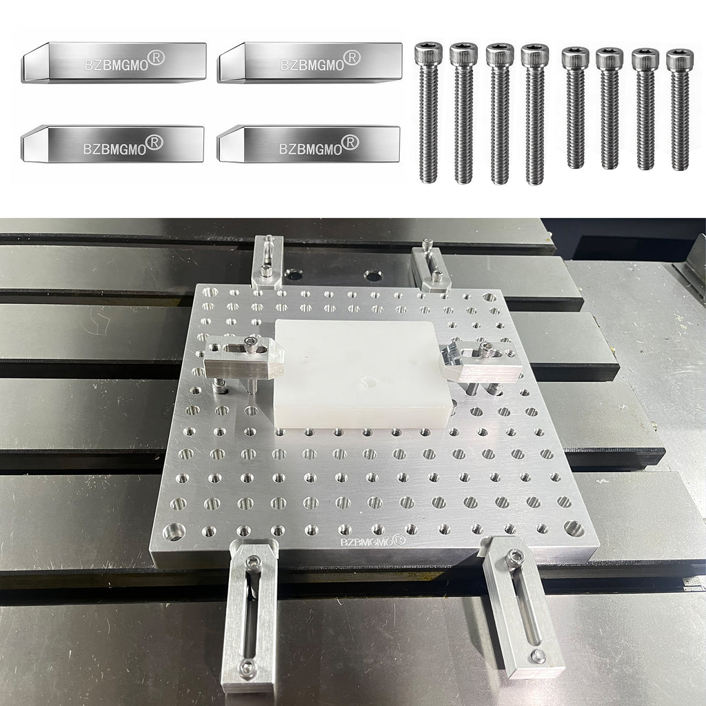 BZBMGMO 3" Aluminum Hold Down Tool Room Clamps (1/4"-20 Thread)