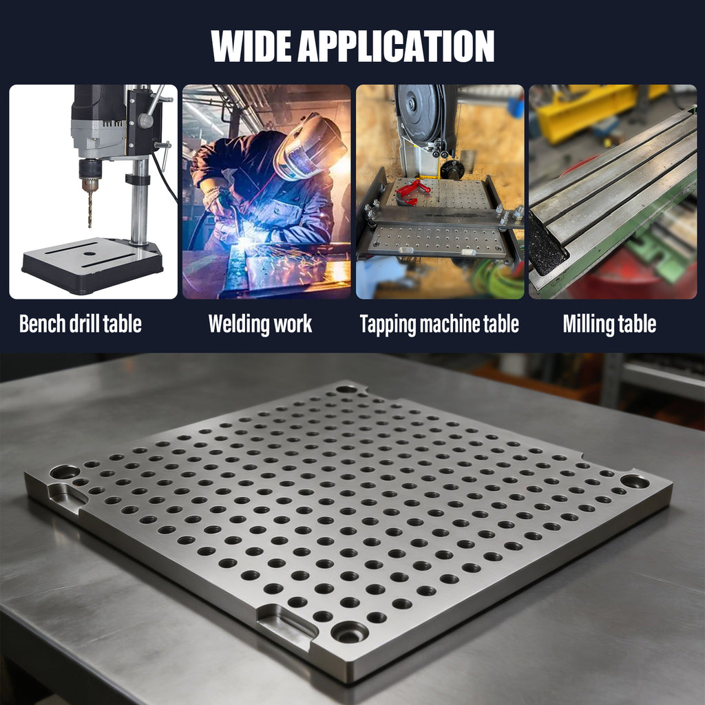 BZBMGMO 8x8x1/2" MIC 6 Aluminum Fixture / Sacrificial Plate, Mini Pallet, 1/4-20