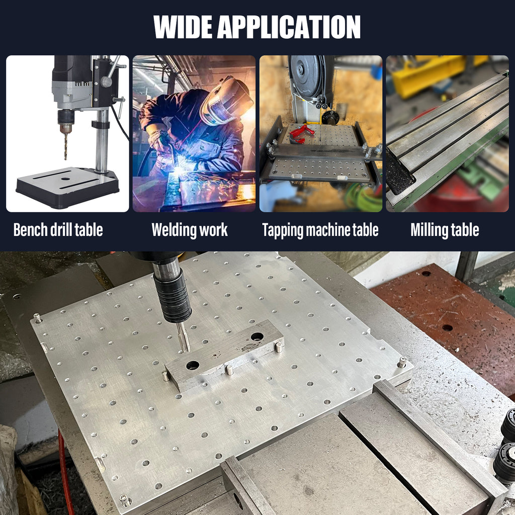 BZBMGMO 16x16x0.8" MIC 6 Aluminum Fixture / Sacrificial Plate, Mini Pallet