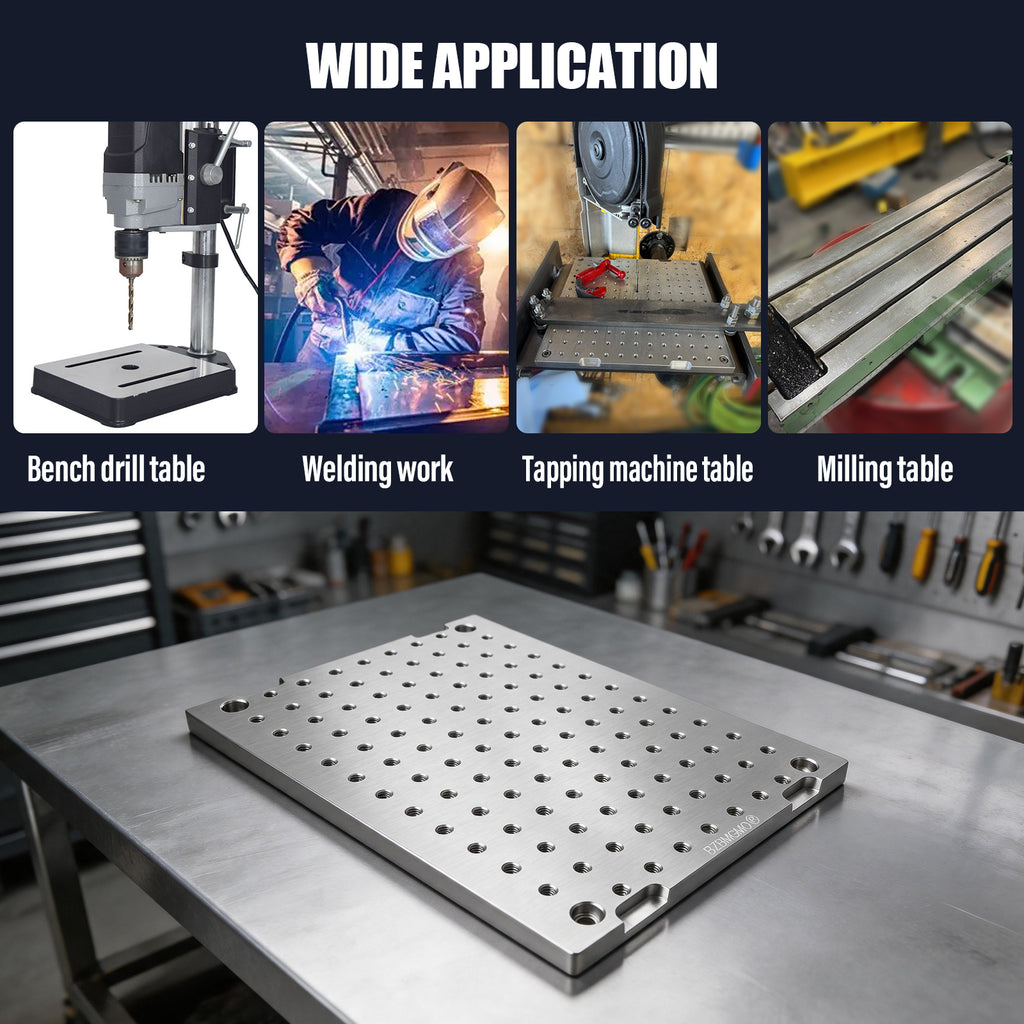 BZBMGMO 7.5x10x1/2" MIC 6 Aluminum Fixture / Sacrificial Plate, Mini Pallet