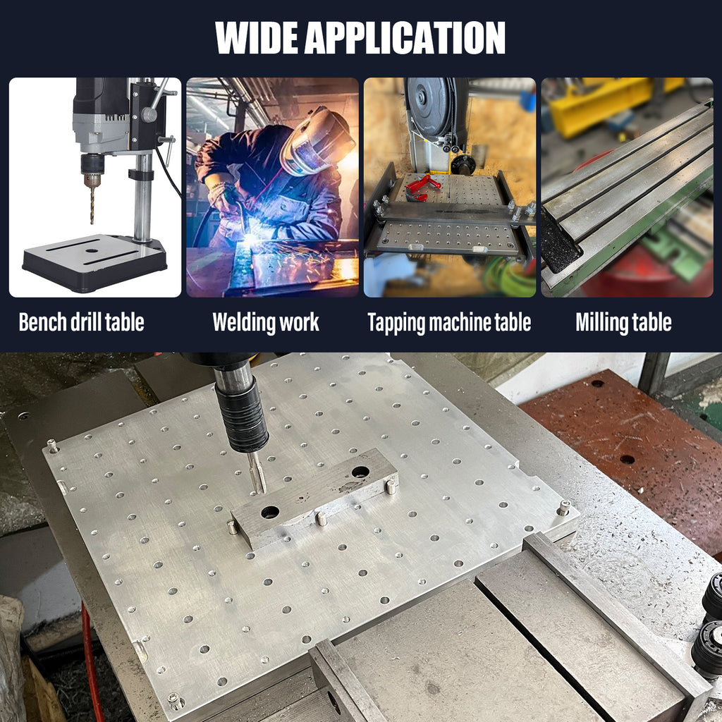 BZBMGMO 15x15x0.8" MIC 6 Aluminum Fixture / Sacrificial Plate, Mini Pallet