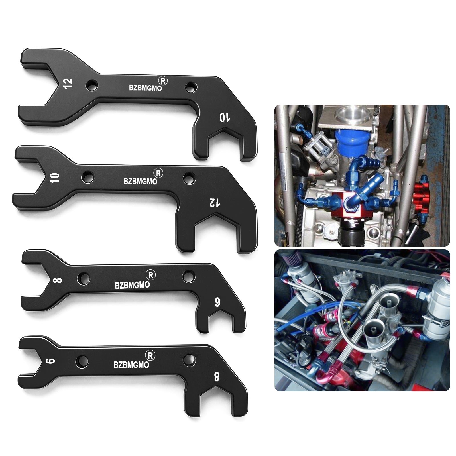 BZBMGMO AN  Aluminum AN Fitting Wrench Set (AN6/AN8/AN10/AN12)，4-Piece