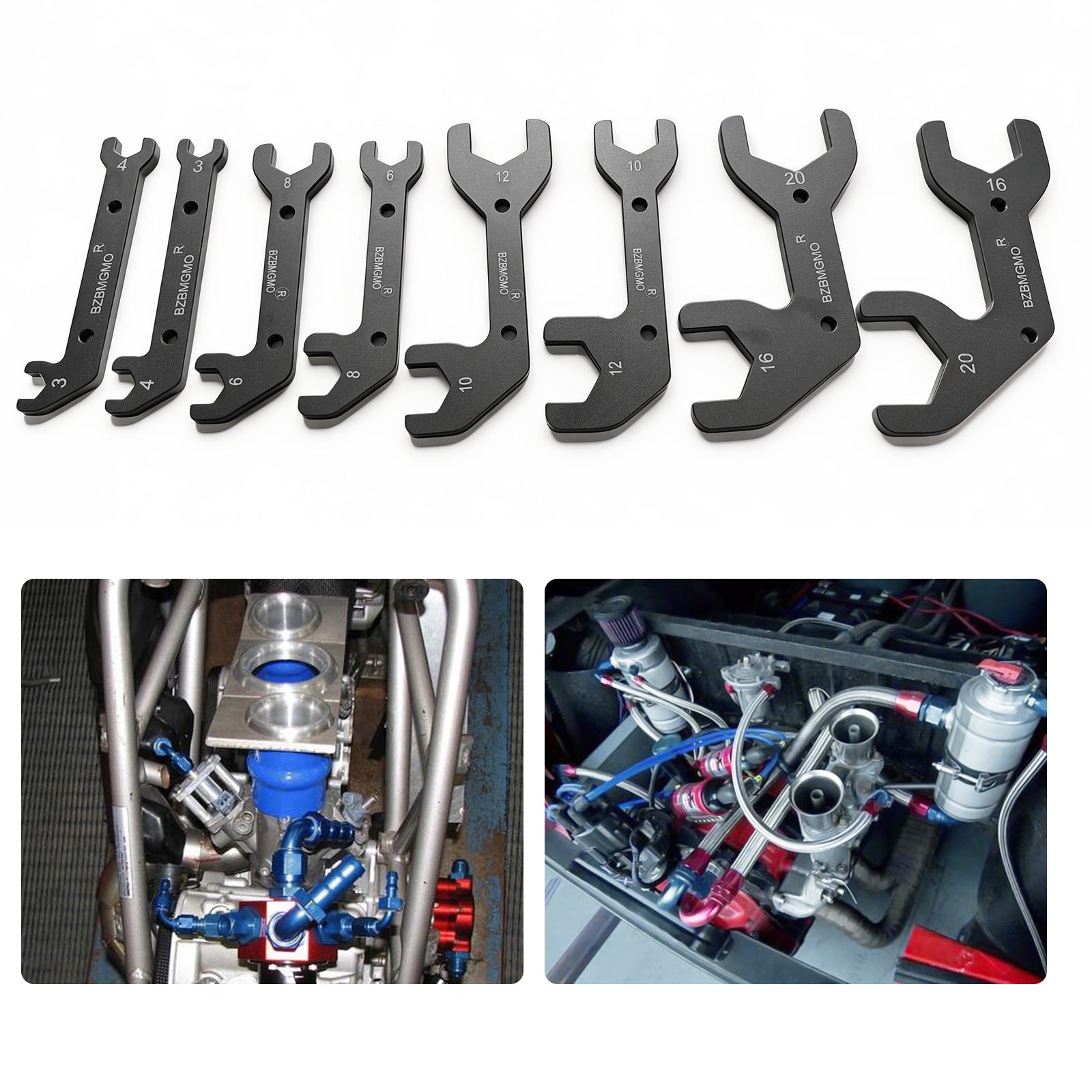 BZBMGMO AN  Aluminum AN Fitting Wrench Set (AN3/AN4/AN6/AN8/AN10/AN12/AN16/AN20)